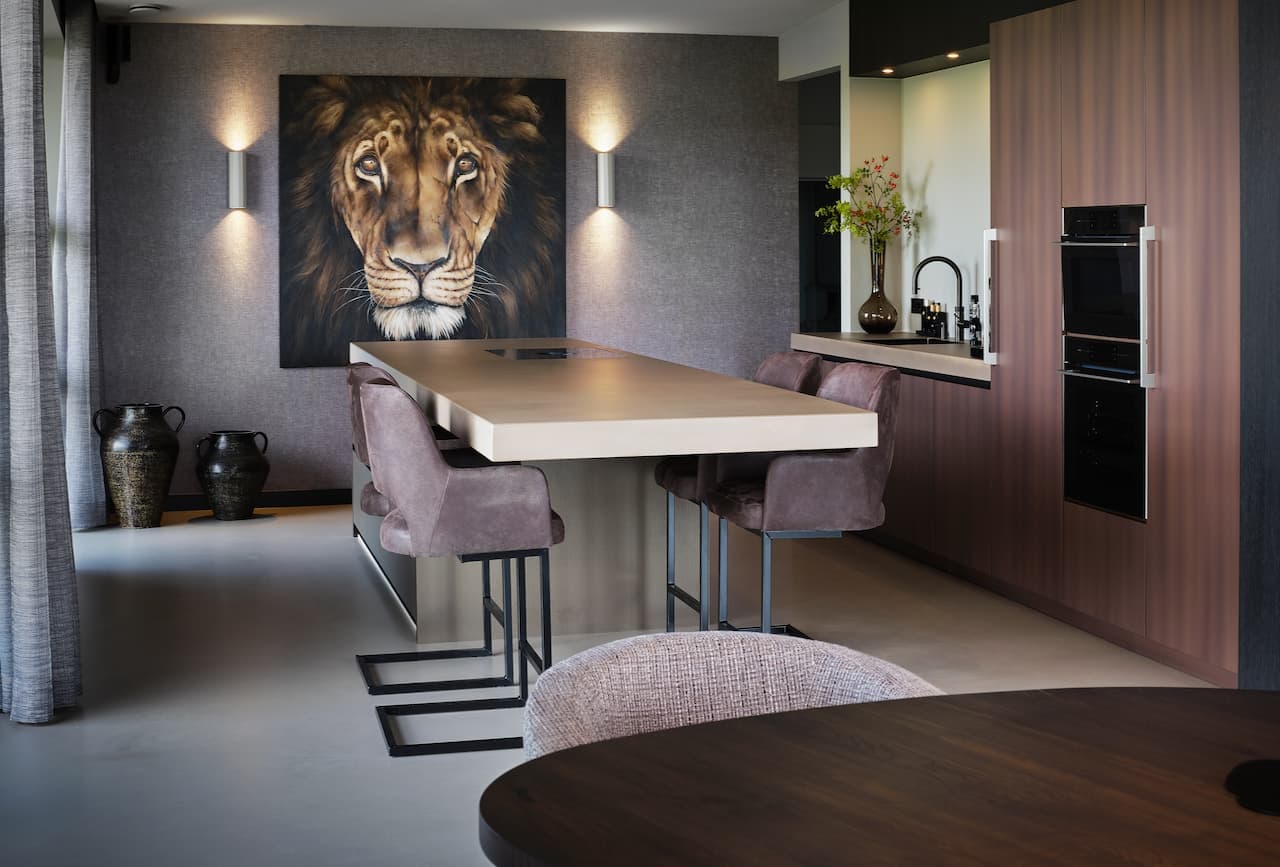 Hotel chique keuken in luxe interieur